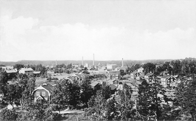 Vy över Ingarövägen och Villagatan.